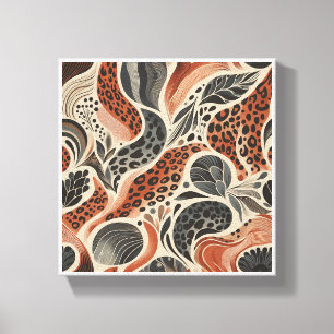 Moderne Boho-Leopardenprint - abstraktes Tierfell  Leinwanddruck