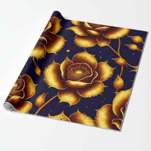 Moderne Boho Luxury Gold Rose Collection Geschenkpapier