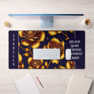 Moderne Boho Luxury Gold Rose Collection Schreibtischunterlage