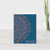 Moderne Boho-Mandala-Medaille in Türkis personalis