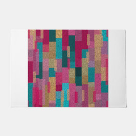Moderne Boho Multicolor Geometrie Kunst Fußmatte