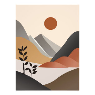 Moderne boho Natur Fotodruck