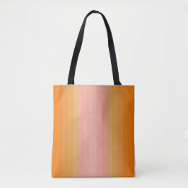 Moderne Boho Orange und rosa Tote Tasche