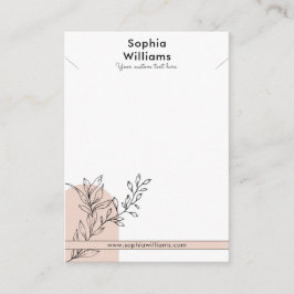 Moderne Boho Pastel Necklace Juwelier Display Card Telefonnummerkarte