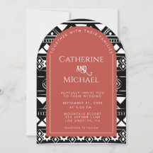 Moderne Boho Pattern Foto Arch Coral Wedding
