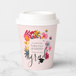 Moderne Boho Pink Arch Blumenstube Party Pappbecher