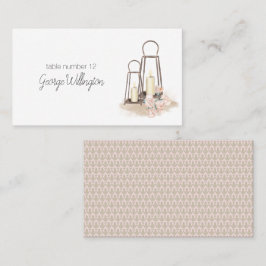 Moderne Boho Pink Elegante Blumenhochzeit Platzkarte