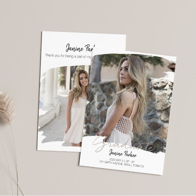 Moderne Boho Rahmen hinzufügen Ihr Foto Abschluss Ankündigung (Von Creator hochgeladen)