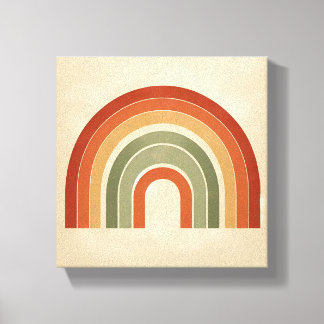 Moderne Boho-Regenbogen-Kunst - minimalistisches T Leinwanddruck