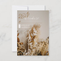 Moderne Boho rustikal getrocknete Blume Hochzeit-R