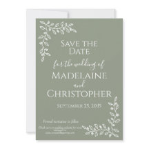 Moderne Boho Sage Grünes botanisches Foto Hochzeit