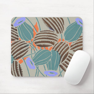 Moderne Boho Teal- und Lavendel-Blumendekoration Mousepad