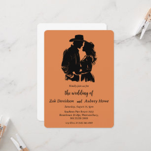 Moderne boho-westliche Hochzeitseinladungen Einladung