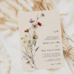Moderne Boho-Wildblumen Hochzeit Einladung<br><div class="desc">Moderne Boho Wildblumen Hochzeit Einladung. Diese stilvolle und elegante mit Monogramm Hochzeitseinladung besticht durch herrliche handbemalte Aquarellfarben-Wildblumen,  die als hübscher Kranz für den Frühling,  den Sommer oder die Hochzeiten im Herbst arrangiert werden. Finden Sie passende Artikel in der Boho Wildblume Wedding Collection.</div>