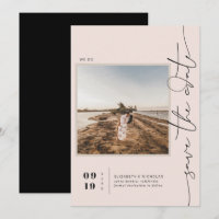 Moderne Boho-Wüste | Square Foto Save the Date