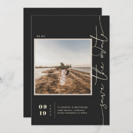 Moderne Boho-Wüste | Square Foto Save the Date