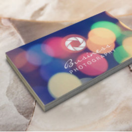 Moderne Bokeh-Leuchten mit benutzerdefinierten Log Visitenkarte