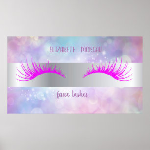 Moderne Bokeh, Streifen, falsche Wimpern Poster