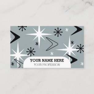 Moderne Boomerangs Slate Gray aus dem Mittelalter Visitenkarte