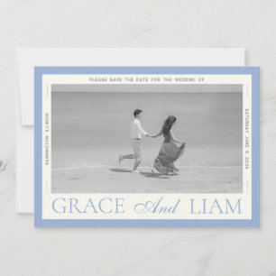 Moderne Border-Eleganz Foto Save-the-Date-Karte Save The Date
