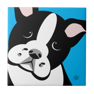 Moderne Boston Terrier Lover Art Tiles Fliese