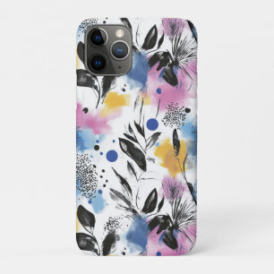 Moderne Botanik in Magenta Blau und Senf Case-Mate iPhone Hülle