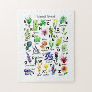Moderne botanische Alphabet-Pflanze