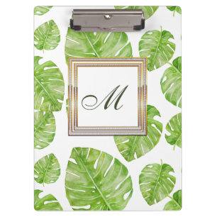 Moderne botanische Aquarellfolien Klemmbrett