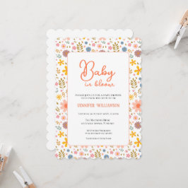 Moderne botanische Babyparty-Einladung Einladung
