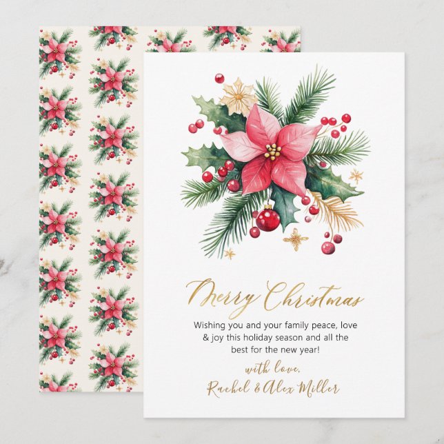 Moderne botanische Berries Weihnachten im Foto (Vorne/Hinten)