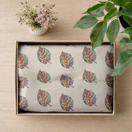 Moderne Botanische Blätter Serene Savanne Seidenpapier