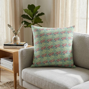 Moderne botanische Blattreben nahtloses Muster Art Kissen