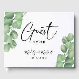 Moderne botanische Eukalyptus-Foliage Gästebuch