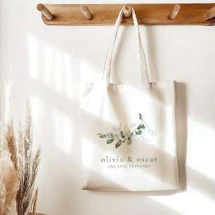 Moderne Botanische Eukalyptus-Minimalist-Geschäft Tragetasche