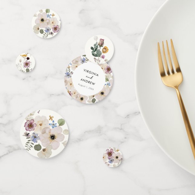 Moderne botanische Flora Confetti Konfetti (Gruppe)