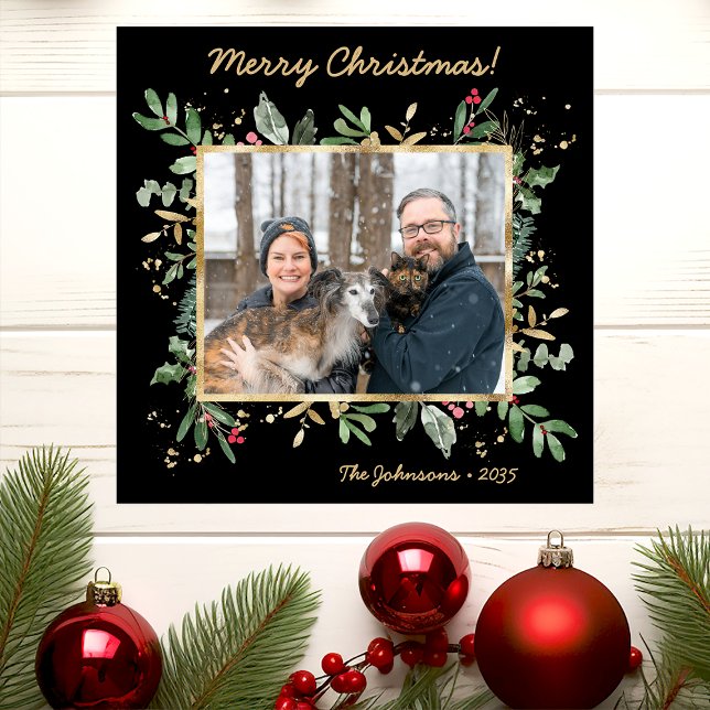 Moderne botanische Foto-Ferienkarte Feiertagskarte (Von Creator hochgeladen)