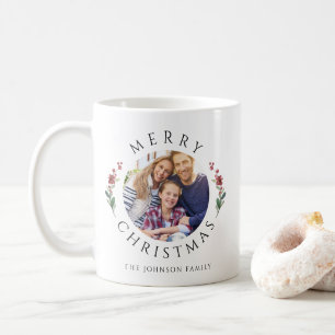 Moderne botanische Foto-Weihnachten Kaffeetasse