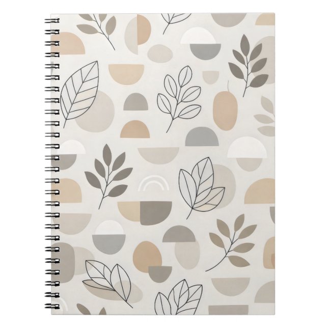 Moderne Botanische Geometrie Notizblock (Vorderseite)