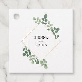 Moderne botanische Hochzeit Geschenkanhänger