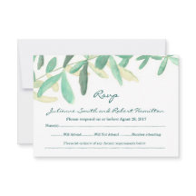 Moderne botanische Hochzeitskarte