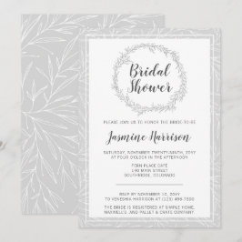 Moderne botanische Kleider Bridal Dusche Einladung