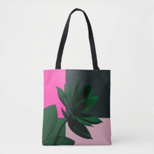 Moderne botanische Kontrast-Tasche Tasche