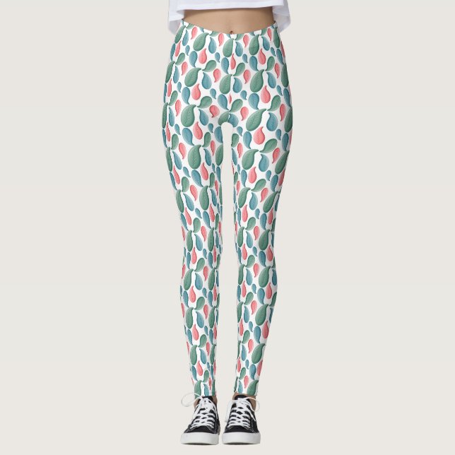 Moderne botanische Kunst  Leggings (Vorderseite)