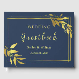Moderne Botanische Minimalistische Hochzeit der Ma Gästebuch