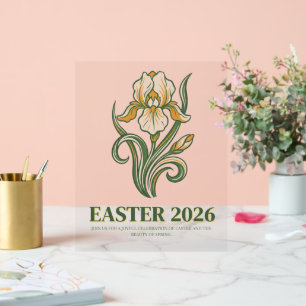 Moderne Botanische Ostergrüße Acrylschild