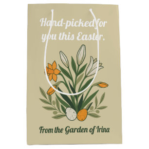 Moderne Botanische Ostergrüße Mittlere Geschenktüte