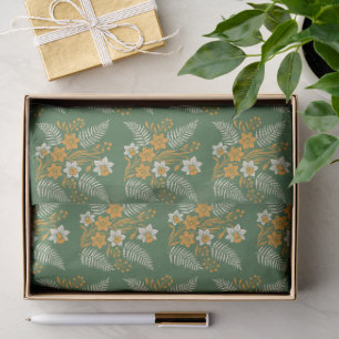 Moderne botanische Ostergrüße Seidenpapier