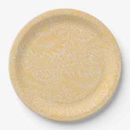 Moderne Botanische Papierplatte aus Gold Pappteller