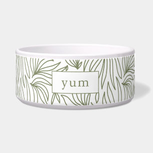 Moderne Botanische Print Yum Dog Bowl Napf