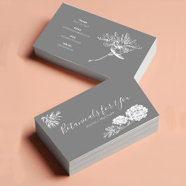 Moderne botanische Schrift und Gezeichnet Blume UK Visitenkarte